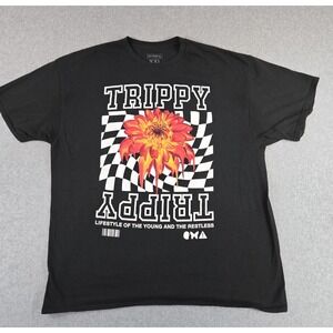 Same Gang T-Shirt Mens Size 2X Crew Neck Short Sleeve Trippy Graphic Print
